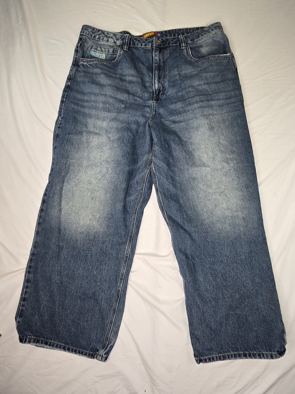 Vintage Empyre Jeans Mens 40x30 Baggy Wide Leg Blue Denim Y2K Skater Hip Hop